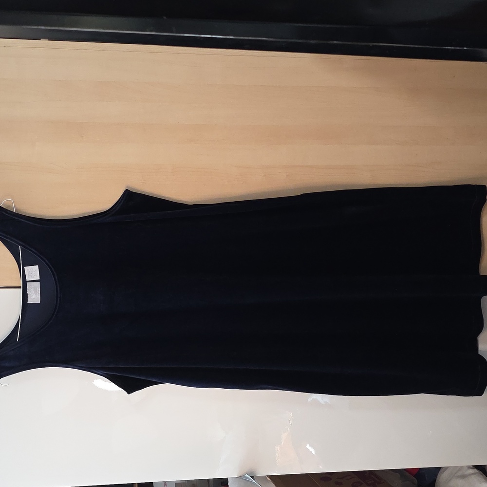 Blair Maxi Dress Dark Blue Velveteen XLG PT, Gently Preloved Blue